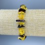 Amber Chip Bracelet, 8-13×2-4 mm+-, with beads, length 18 cm+- stretch