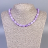 Necklace Lavender Amethyst faceted beads, 11x7 mm, ± diameter, length 45 cm ± with clasp