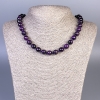 Purple Cat's Eye Necklace Smooth Bead, 10mm diameter +/-, Length 45cm +/- with clasp