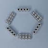 Row Separator Findings in Silver Color 7×5×17 mm ± hole 1.8 mm ± packaging 20 g (~10 pcs)