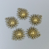 Sun Pendant Hardware in Bronze Metal Color, size 17x15x2.5 mm approx, hole diameter 1 mm approx, packaging 14 pcs