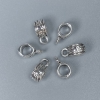 Silver Bail Jewelry Findings, metal color silver, size 11x5x6 mm ± holes, diameter 4.5 mm ±, diameter 2 mm ±, packaging 20 pcs