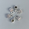 Jump Ring Bail in Silver Metal Color, 9×5×5 mm± holes, 2.5 mm±, 2 mm± packaged 34 pcs