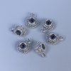 Oval Bail Clip in Silver Metal Color, size 11x8x6 mm with holes, diameter 3.5 mm±, diameter 2 mm±, packaging 20 g (~18 pcs)