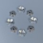 Bail Cap for Beads, metal color Silver, diameter 8.5mm ±, hole diameter 1.5mm ±, packaging 60 pcs