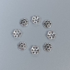 Pendant cap findings for beads, metal color silver, diameter 6×1mm±, hole diameter 1mm±, packaging 80 pcs