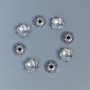 Bail cap for bead, metal color silver, diameter 6×0.5mm±, hole diameter 1.5mm±, packaging 50 pcs