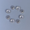Ribbon end cap for beads, silver color, diameter 6x0.8mm +- hole 1mm+- packaging 20g (~160 pcs)