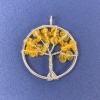 Pendant Tree of Life Citrine Natural Stone 31x36mm+