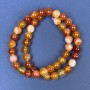 Agate AGATE beads on fishing line smooth ball, diameter 8mm+-, length 38cm +