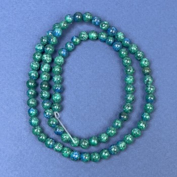 Azurite Beads on Thread Smooth Sphere, diameter 5mm ±, length 38cm +