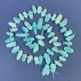 Larimar Tumble Beads 12–6 mm on a String with Seed Beads, 39cm+ Length