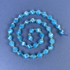 Apatite Beads, Faceted Diamond Shape 8x7mm ± with Beads on Thread, 38cm Length