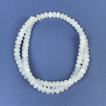 Beads Mountain Crystal Rondelle 6x4mm +- on a thread, length 38cm+