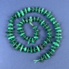Malachite Chip Beads 8-13×4mm+- on Thread with 3mm+- seed beads, 41cm+ length
