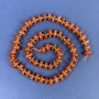 Red Jasper Teardrop Beads 9-11×4 mm +- with seed beads 3 mm +- on a thread, length 41 cm+