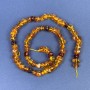 Amber Faceted Beads 6x4 mm on Thread, 39 in+