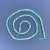 Variscite Beads Square Rondelle 2.5×1 mm ± on a thread, length 39 cm+