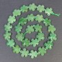 Jade Beads Flower Shape 15x6mm Natural Stone, hole 1mm, length 41cm+