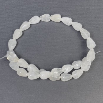 Beads Mountain Crystal Natural Stone Drop, diameter 15x10+-, hole 1mm+-, length 40cm+