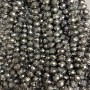 Czech Crystal Beads on Fishing Line with Light Gray Plating, Garnet Rondelle, 8x6mm, length 40cm