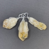 Uncut Citrine Pendant Wrapped 38×47×17mm+