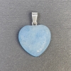 Pendant Heart Aquamarine Natural Stone 20x20mm+