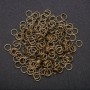 Connecting Ring, 4 mm diameter, bronze color, pack of 25 g