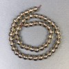 Smoky Topaz Faceted Round Beads 8mm on Thread, ~32cm length