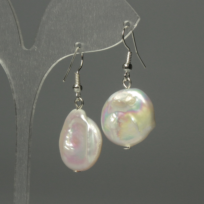 Baroque Pearl Earrings 18mm+-, length 38mm+