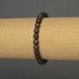 Bronzite Bracelet with Smooth Round Beads, 6mm± diameter, 18cm±, Elastic