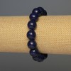Lapis Lazuli Smooth Round Bead Bracelet, diameter 12mm±, 18cm±, Stretch