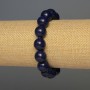 Lapis Lazuli Smooth Round Bead Bracelet, diameter 12mm±, 18cm±, Stretch