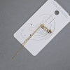 Earrings 'Coffee Cup' on earlobe with golden metal 4.5x15mm±, length 77mm±