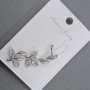 Earring Café on Ear Silver Metal 14x38mm+-white Rhinestones
