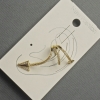 Earrings 'Café' on ear clip gold-tone metal 15x35mm± with white crystals