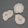 Pendant of Agate Slice with Druzy, 29x34mm, approx. 37mm length, assorted, silver metal