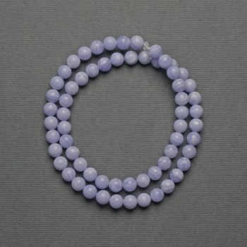 Agate Beads (Raw) Smooth Sphere, 6mm± Diameter, on Thread, 37cm+ Length
