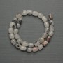 Agate Barrel Beads, 10x8mm, on Thread, length 38 cm