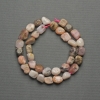 Pink Opal Faceted Beads, 11x10mm ± diameter, on thread, length 40cm+