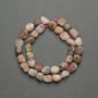 Pink Opal Faceted Beads, 11x10mm ± diameter, on thread, length 40cm+