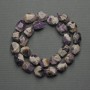 Amethyst Chevron Faceted Beads, 17x13 mm ±, on thread, length 43 cm+