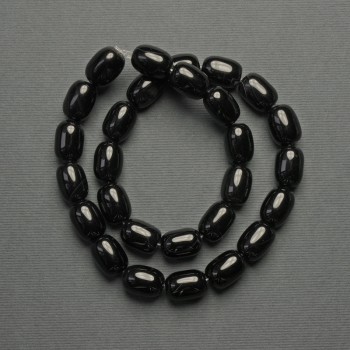 Agate Barillo Beads, 14x10mm, on thread, 39cm+ length