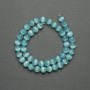 Cat's Eye Beads Blue 8mm Smooth Round on Thread, 39cm+