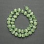 Cat's Eye Beads Chartreuse Synthetic Stone Smooth Sphere, diameter 10mm± on thread, length 39in±