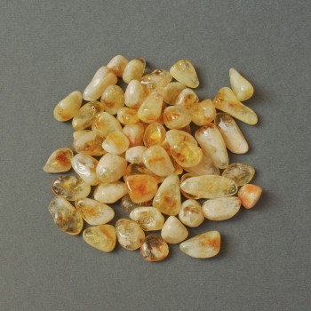 Citrine tumbled chipped natural nugget without hole 11-15×8-12mm+- (per 100 g+-)