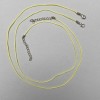 Yellow cord "braid" for necklace, diameter 1mm, length 51-55cm+