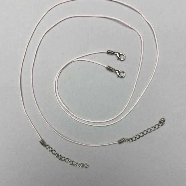 Pink cord "braid" for necklace, diameter 1mm, length 51-55 cm+