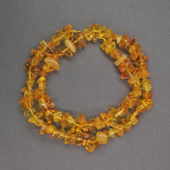 Amber Beads Chip, 7x4-5 mm diameter, length 39 cm+