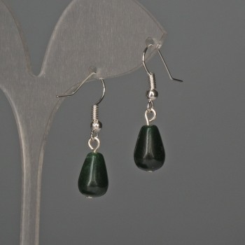 Chrysoprase Drop Earrings 8x12mm±, length 32mm±